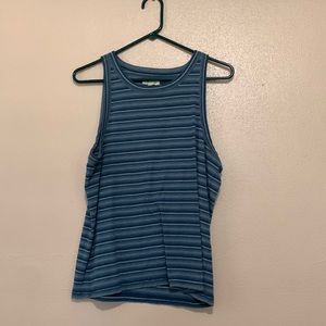 Madewell Tank Top Muscle Tee Blue Stripes XL •
